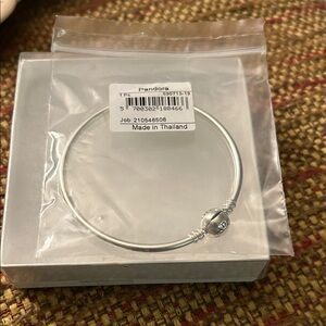 Pandora Sterling Silver Bangle Bracelet - Classic Round Design